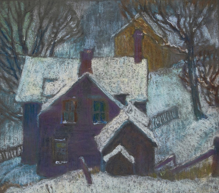 Old Farmhouse in Winter (on Humber River) by Lawrence Arthur Colley Panton
