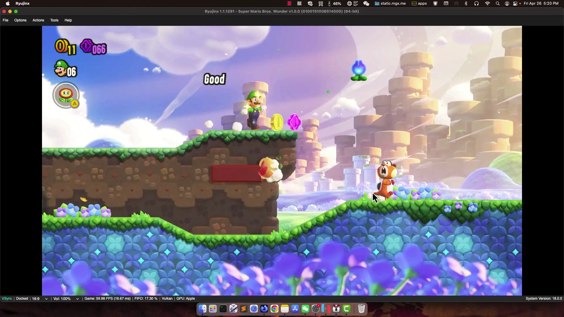 testing switch emulation on my m1 mac mini
